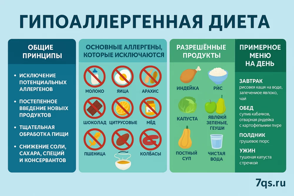 Гипоаллергенная диета: питание при аллергии для детей и взрослых