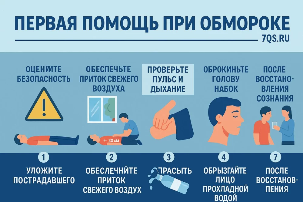 Первая помощь при обмороке: пошаговая инструкция Первая помощь при обмороке: пошаговая инструкция
